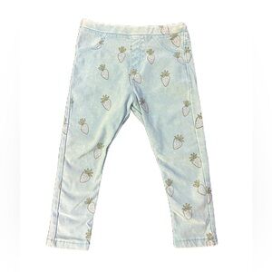 Zara Kids Strawberry Print Kids Jeggings - 2-3 years